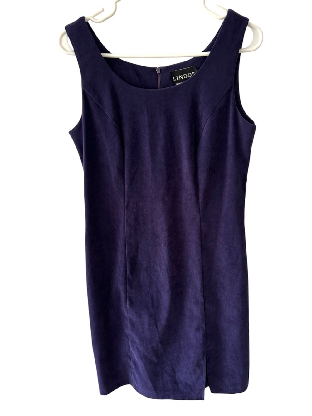 Lindor Y2K Purple Sueded Fabric Sheath Dress Size 8